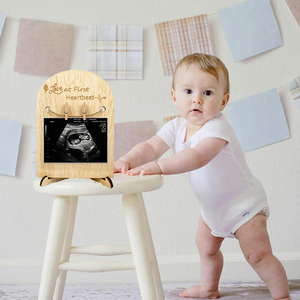 Soporte de Madera para Accesorios de Anuncio de Hitos del Bebé con Letrero de Bienvenida al Mundo, Letreros de Meses del Bebé, Tarjetas de Registro - Product Image 5