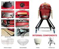 Usine directe 22 pouces MCD céramique BBQ Grill vert Kamado grand poulet Asador Options disponibles