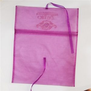 Wholesale Logo Printed Personalized Noble Purple Organza Sheer <b>Envelope</b> Cosmetic Packaging Bag Organza Silk Scarf Packaging Bag - Product Image 2