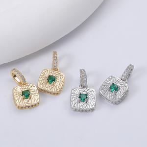 युआनलॉन्ग फैशन महिला डिय वर्ग जिरकोन जेड माइक्रो इनल्ड गोल्ड कॉपर मिश्र धातु बड़े छेद डिजाइन पेलेंट हार थोक - Product Image 3