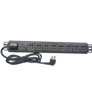 ปลั๊กพ่วงป้องกันไฟกระชาก 8 ช่อง แบบ PDU 1U ขนาด 19 นิ้ว สำหรับติดตั้งบนแร็ค พร้อมฝาครอบป้องกันสวิตช์  วัสดุอลูมิเนียมอัลลอยด์ 10A 2500W สำหรับแร็คเซิร์ฟเวอร์/ข้อมูล - Product Image 2
