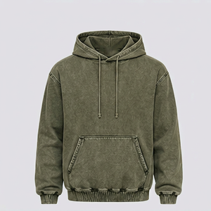 เสื้อฮู้ดเดนิมคุณภาพพรีเมียมสำหรับผู้ชายพร้อมกระเป๋าจิงโจ้ - Product Image 1