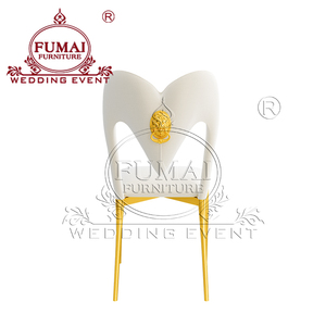 Meubles de fête, chaises de mariage à cadre en acier inoxydable doré, événement de luxe - Product Image 6