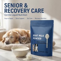 Poudre Probiotique au Lait de Chèvre 200g pour Chats et Chiens - Supplément de Soin pour Animaux à Haute Teneur en Protéines, Soutien Immunitaire à Absorption Rapide