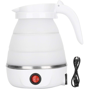 Bouilloire électrique sans fil en silicone, anti-fuite, pliable, portable, capacité de 0,6 L, arrêt automatique, ébullition rapide - Product Image 1