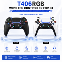 Control Inalámbrico BT RGB con Luz, Giroscopio de 6 Ejes, Joystick para PC, Panel Táctil, Doble Vibración para PC Steam, Control Multifunción para