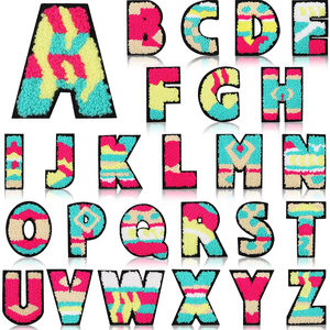 แผ่นปะตัวอักษรผ้ากำมะหยี่หลากสีสำหรับเสื้อผ้าแผ่นแปะตัวอักษรผ้ากำมะหยี่ติดแบบออกแบบได้ตามต้องการ - Product Image 3