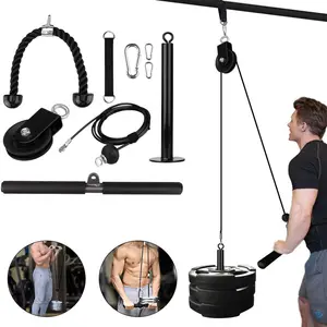 taşınabilir spor kasnak Suppliers-Triceps Trainer tel halat yüksek çekme portal çerçeve DIY kasnak kablo spor Fitness ekipmanı