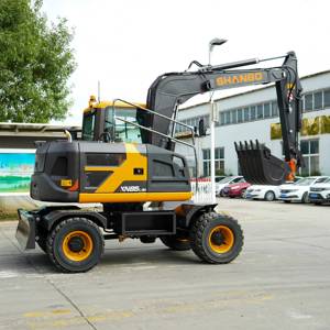 Excavadora de Ruedas Multifuncional PW85 Usada en Venta, de 5-9 Toneladas, para Construcción, Construcción de Carreteras y Agricultura - Product Image 6