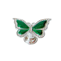 Boutons de meubles pour chambre d'enfant en forme de papillon en diamant pour tiroir, armoire, commode, salon, villa, hôtel et école