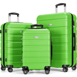 卸売価格ローリングスーツケース20 "24" 28インチトロリースーツケース航空会社承認カスタムコンビネーションロックトラベルバックパック荷物