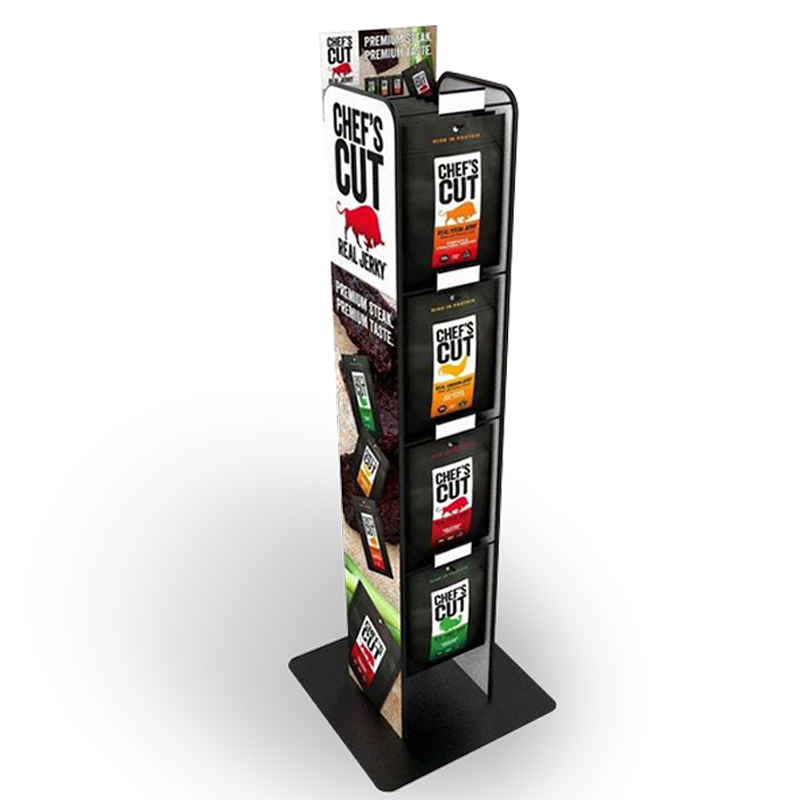 Apache Custom Metal Floor Standing Commercial Beef Jerky Display Rack for Retail Store — view 5