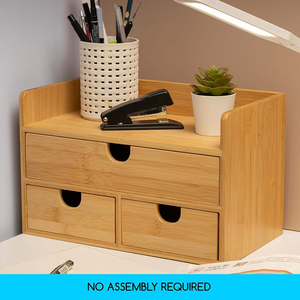 Boîte de <span class=keywords><strong>rangement</strong></span> coulissante en bambou personnalisée avec installation sur pied et forme rectangulaire - Product Image 3