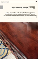 Console d'entrée en bois massif de noyer, style antique américain et français, luxe léger, meuble de rangement et de séparation pour salon, garantie 1 an