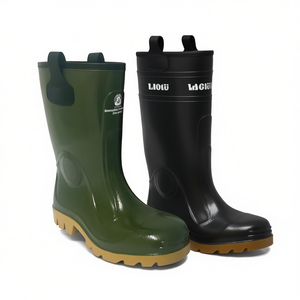 Bottes de sécurité montantes Ttake en PVC vert imperméable avec semelle en caoutchouc et embout en acier - Product Image 2