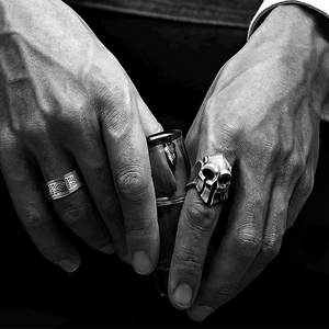 <span class=keywords><strong>Anillo</strong></span> Plateado Retro Punk en Oferta, Anillos de Calavera de Guerrero <span class=keywords><strong>Espartano</strong></span>, Anillos Abiertos Ajustables, Diseño para Hombre, Regalos de Joyería - Product Image 4