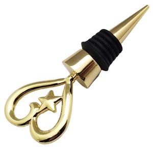 Altın kaplama çinko alaşım şarap stoper-kalp ve yıldız şekilli şişe fiş, sevgililer günü/düğün yıldönümü hediyesi - Product Image 5