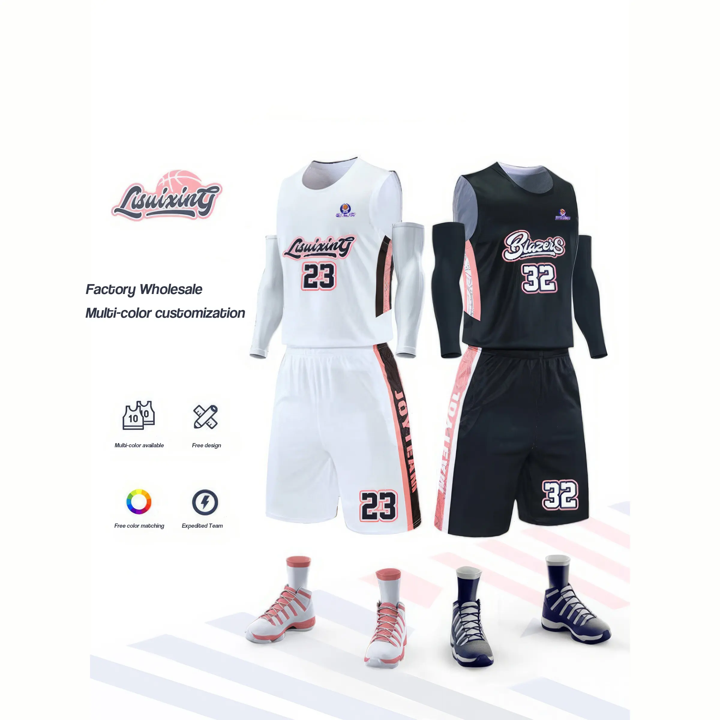 Vente chaude Logo Personnalisé Impression Sports Wear 2023 Polyester Matériel Basketball Uniforme En Différentes Couleurs