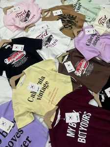 Venta al por Mayor de Lotes Mixtos de Tops y <span class=keywords><strong>Camisetas</strong></span> de Verano para Mujer, con Logotipo y Diseño de Puntos, Ecológicos, de Moda, en Varios Estilos - Product Image 2