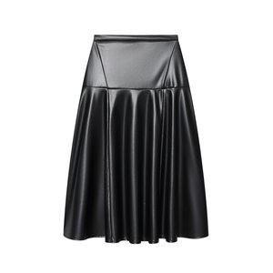 PB&ZA Mode féminine transfrontalière Nouvelle collection automne : Style européen et américain Streetwear <span class=keywords><strong>Jupe</strong></span> mi-longue en similicuir 8500910 - Product Image 4