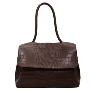 Sac fourre-tout à rabat en PU pour femme, nouveau style 2026, motif alligator, fermeture magnétique, 2-2,9 L, sans bandoulière - Product Image 1