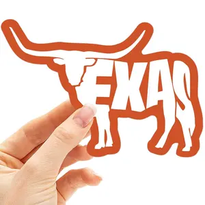 Texas Longhorn tampon TX çıkartmaları için hidroflask dizüstü veya tampon yalnız yıldız Texas State Dallas Austin Houston araba çıkartmaları