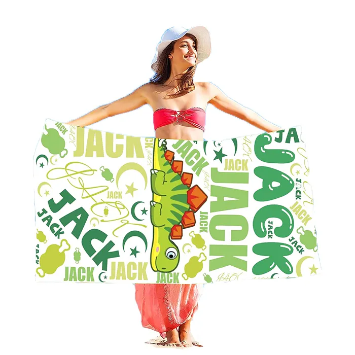 Best Selling Wholesale Lightweight Microfiber Beach Towel With Logo Custom Print Swimming Quick Dry Summer Large Beach Towel