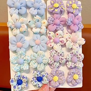Nuevo conjunto de diadema de flores para bebés, 10 unidades/juego de flores dulces para niñas, banda de goma de cuerda para el cabello sin costuras de alta elasticidad - Product Image 1
