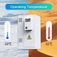 Système d'énergie solaire commercial tout-en-un compact 20kW 50kWh avec batterie LiFePO4, onduleur et armoire de protection IP65 à refroidissement par air pour raccordement au réseau