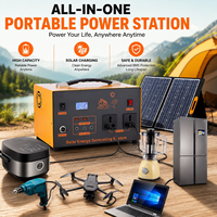 Station d'énergie solaire 500W 720Wh avec batterie LiFePO4, onduleur à onde sinusoïdale pure, contrôleur MPPT et recharge sans fil pour la vie hors réseau