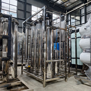 Système d'osmose inverse d'eau potable minérale pure 2 étapes purifiant la membrane système RO d'eau de mer 500LPH PLC - Product Image 1