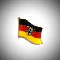 GREPAS GIFTS Épinglette de revers 1 pouce, Allemagne avec drapeau à l'aigle, pour chapeau, thème patriotique mondial