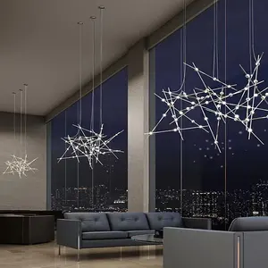 2023新しいスタイルのヴィラモダンで豪華なLEDレストランライトリビングルームシャンデリア5つ星ホテルプロジェクト照明