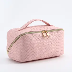 Toptan PU deri makyaj çantası cilt bakımı kozmetik taşınabilir depolama su geçirmez seyahat makyaj çantası makyaj çantaları