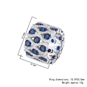 Joyería Delicada, Anillos de Eternidad de Cobre Ecológico con Micro Pavé de Circonitas Multicolores de 3 Capas, Resistentes al Deslustre, para Mujer - Product Image 6