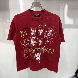 Guangzhou expédie <span class=keywords><strong>la</strong></span> dernière collection MIXED EMOTION de t-shirts à manches courtes pour hommes, vêtements imprimés vintage de style américain de haute qualité. - Product Image 1