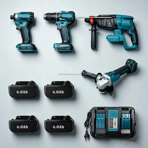 Kit combiné de 4 outils MKT 18V LXT : perceuse à percussion, tournevis, meuleuse, perceuse à percussion DHR242, 4 batteries 6.0Ah, chargeur double DC18RD - Product Image 1
