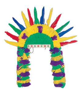 HS gros costume faisant des plumes extension de cheveux mode bleu <span class=keywords><strong>plume</strong></span> <span class=keywords><strong>indien</strong></span> coiffure chapeau pour la décoration de fête de carnaval - Product Image 4