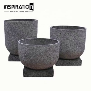 Vasi <span class=keywords><strong>da</strong></span> Esterno dal Design Classico per Piantare e Decorare, Ornamenti per Giardino e Patio, Fioriera <span class=keywords><strong>in</strong></span> Fibrocemento - Product Image 4