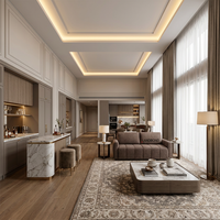 Muebles de Villa modernos personalizados Diseño de espacio a juego Servicio de diseño de interiores de casas de lujo Edificio Hotel Adquisición integral