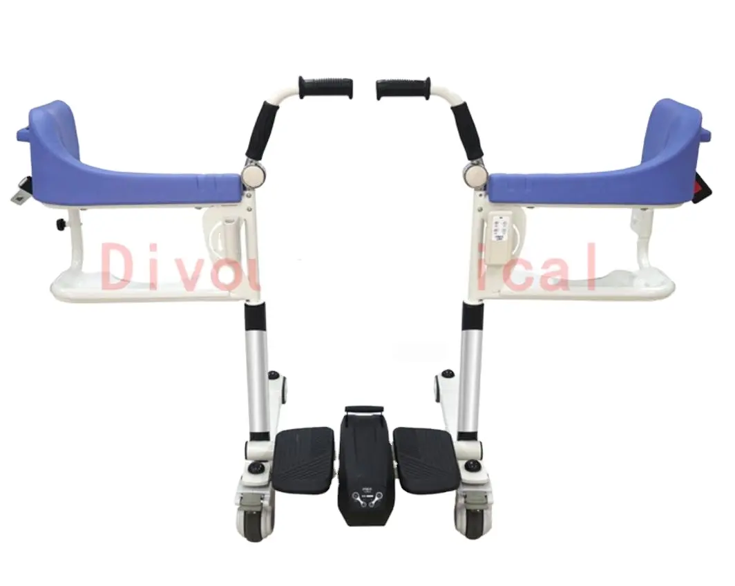 Fácil operar cadeira transferência Elétrica Paciente elevador fezes banho Cadeira de rodas Moving wc cadeira Idosos e pessoas com deficiência