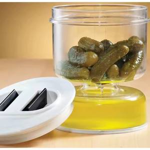 <span class=keywords><strong>Pickle</strong></span> e Azeitonas Ampulheta Jar <span class=keywords><strong>Juice</strong></span> Separator <span class=keywords><strong>Pickle</strong></span> e Olive Container plástico <span class=keywords><strong>pickle</strong></span> jar - Product Image 1