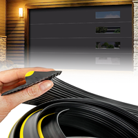 Joint de seuil de porte de garage en PVC, étanche aux intempéries, anti-poussière, 78 mm x 15 mm, noir, marque Kaixuan, découpe sur mesure