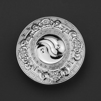 Boucle de ceinture en alliage de zinc sur mesure, largeur intérieure de 40mm, ronde et personnalisée, en forme de cercle relief 3D, logo de poisson occidental, boucle de ceinture
