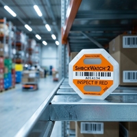 Autocollant adhésif de surveillance des chocs pour tests de chute, étiquette d'impact 50G 75G, pour équipement hospitalier et marchandises sensibles en transport