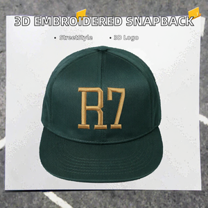 Gorra Snapback Personalizada de 6 Paneles con Bordado 3D, Visera Plana de Poliéster Satinado, Estilo Urbano Hip Hop, Gorra Deportiva para Uso Casual al Aire Libre - Product Image 2