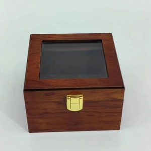 Wooden Jewelry <b>Box</b> Square With <b>Glass</b> Lid Key Lock European Style Storage Display Case For Watches Bracelets Accessories - Product Image 2