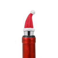 Décoration de fête de Noël Bouchon de vin en alliage de zinc Chapeau de Noël Bouchon de vin en résine