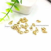 Fermoir mousqueton en acier inoxydable 316L plaqué or PVD sous vide 18 carats poli en forme de goutte pour la fabrication de bijoux DIY