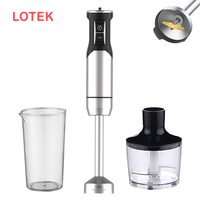Mixeur plongeant portatif 1200W avec accessoires : Lame en acier inoxydable avec mixeur plongeant 7 en 1